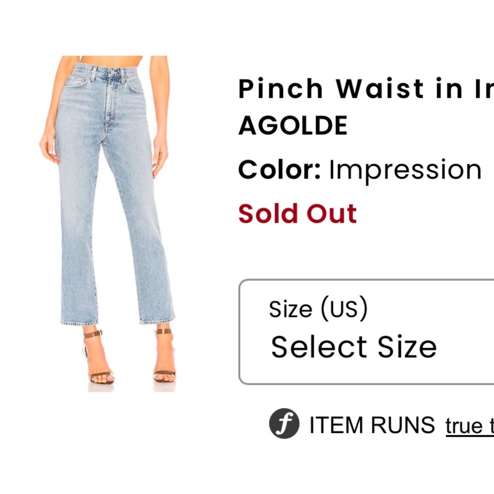 Agolde high waisted jeans, straight leg